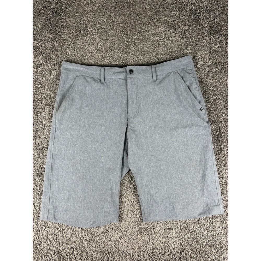 Fox Racing Tech Hybrid Shorts Mens 38 Grey Heather Quick Dry Stretch Performance